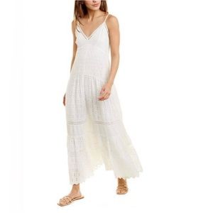 RARE!! Loveshackfancy Weston silk maxi dress in white!